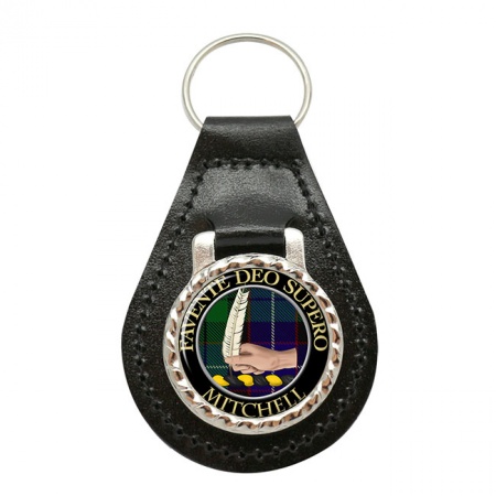 Mitchell Scottish Clan Crest Leather Key Fob