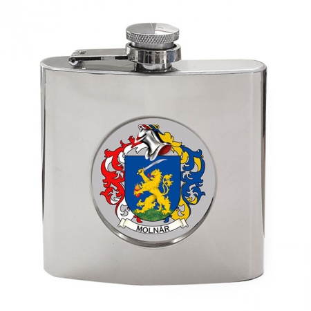 Molnár (Hungary) Coat of Arms Hip Flask