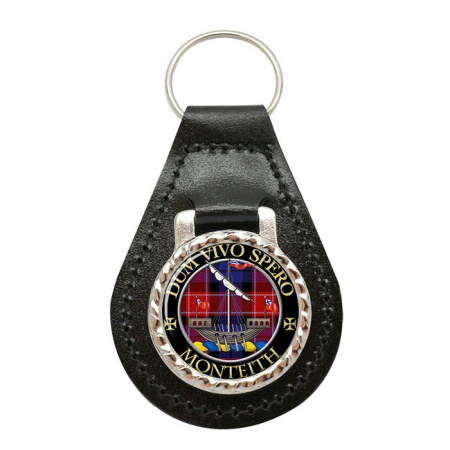 Monteith Scottish Clan Crest Leather Key Fob