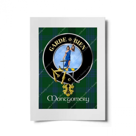 Montgomery Scottish Clan Crest Ready to Frame Print