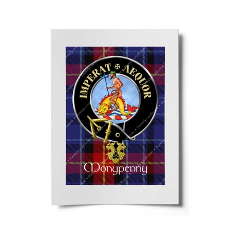 Monypenny Scottish Clan Crest Ready to Frame Print