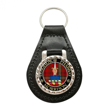 Morrison Scottish Clan Crest Leather Key Fob