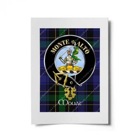 Mouat Scottish Clan Crest Ready to Frame Print