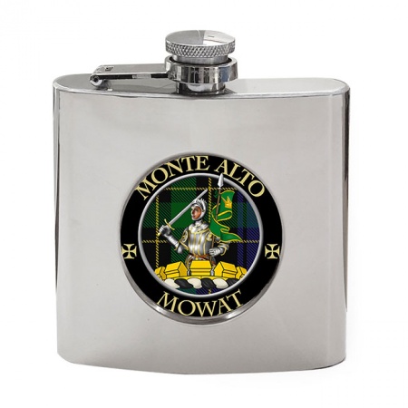 Mowat Scottish Clan Crest Hip Flask