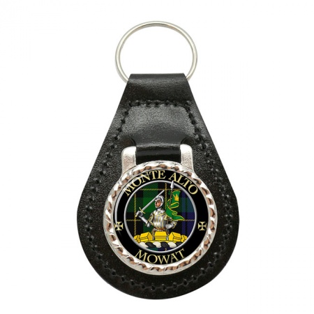 Mowat Scottish Clan Crest Leather Key Fob