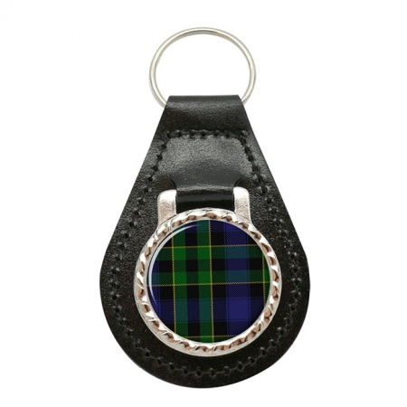 Mowat Scottish Tartan Leather Key Fob