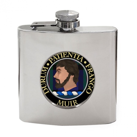 Muir Scottish Clan Crest Hip Flask