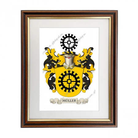 Müller (Swiss) Coat of Arms Framed Print
