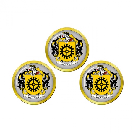 Müller (Swiss) Coat of Arms Golf Ball Markers