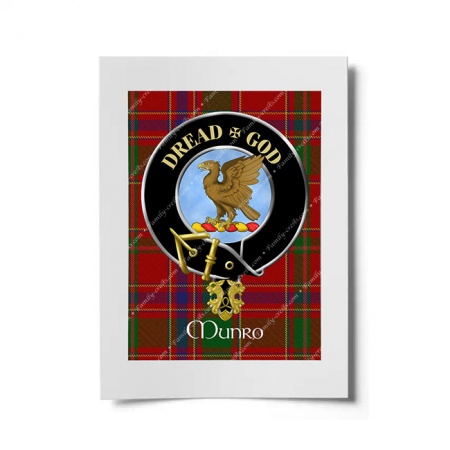 Munro Scottish Clan Crest Ready to Frame Print