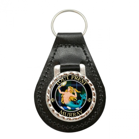 Murray (mermaid crest) Scottish Clan Crest Leather Key Fob