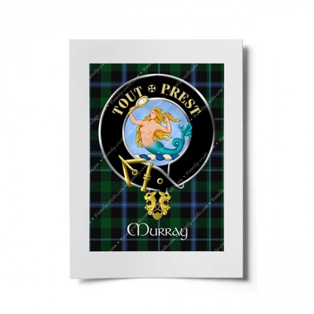Murray (mermaid crest) Scottish Clan Crest Ready to Frame Print