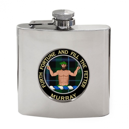 Murray (savage crest) Scottish Clan Crest Hip Flask