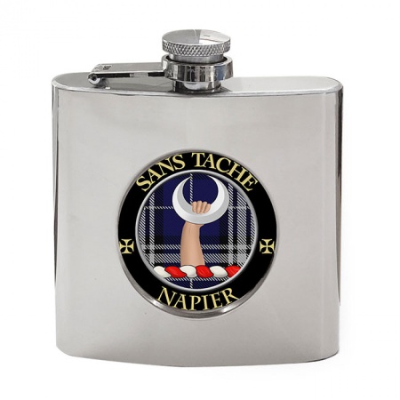 Napier Scottish Clan Crest Hip Flask