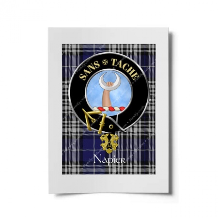 Napier Scottish Clan Crest Ready to Frame Print
