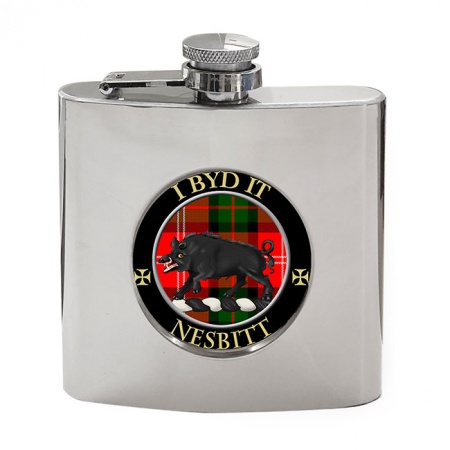 Nesbitt Scottish Clan Crest Hip Flask