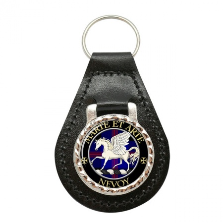 Nevoy Scottish Clan Crest Leather Key Fob