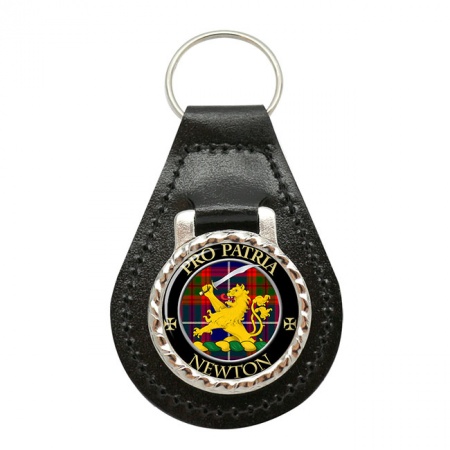 Newton Scottish Clan Crest Leather Key Fob