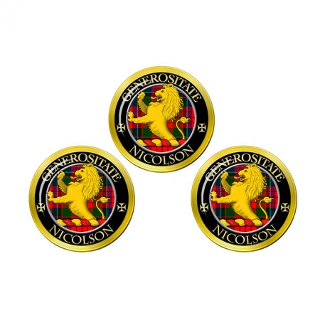 Nicolson Scottish Clan Crest Golf Ball Markers