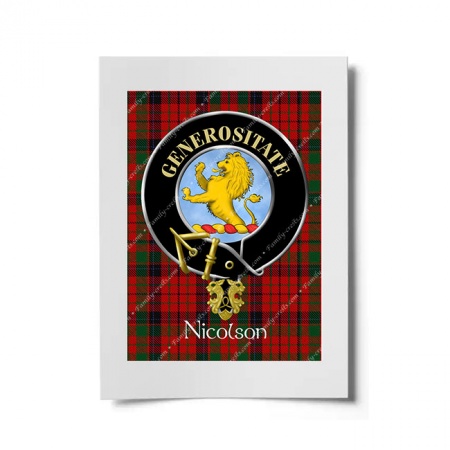 Nicolson Scottish Clan Crest Ready to Frame Print
