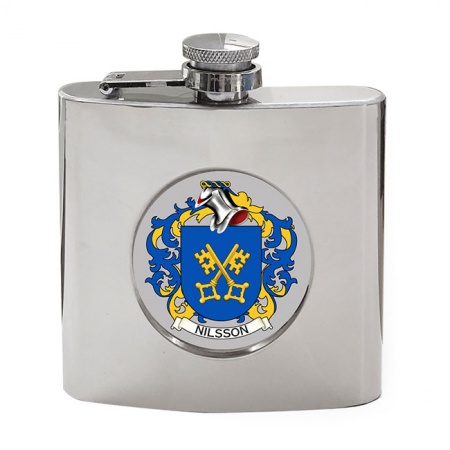 Nilsson (Sweden) Coat of Arms Hip Flask