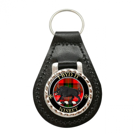 Nisbet Scottish Clan Crest Leather Key Fob