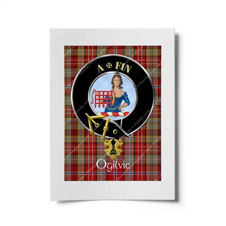 Ogilvie Scottish Clan Crest Ready to Frame Print