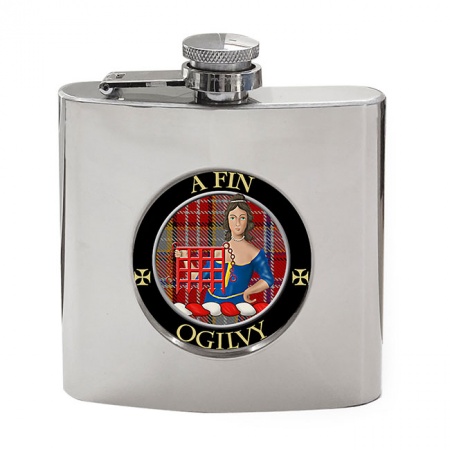 Ogilvy Scottish Clan Crest Hip Flask