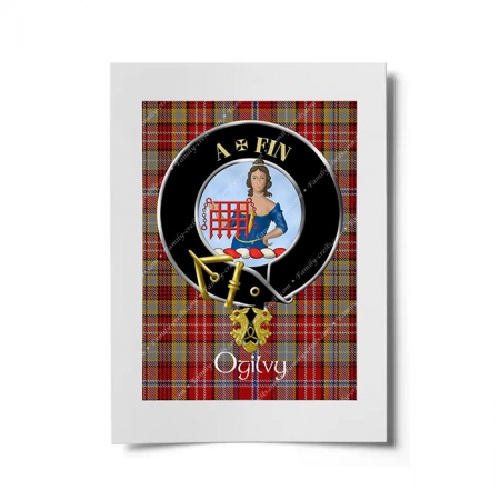 Ogilvy Scottish Clan Crest Ready to Frame Print