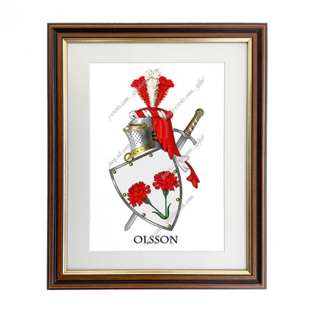 Olsson (Sweden) Coat of Arms Framed Print