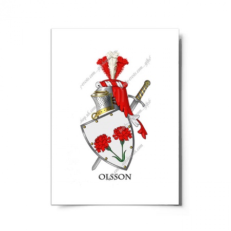 Olsson (Sweden) Coat of Arms Print