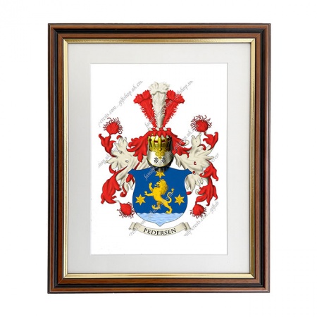 Pedersen (Denmark) Coat of Arms Framed Print