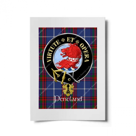 Pentland Scottish Clan Crest Ready to Frame Print