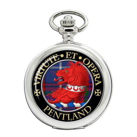 Pentland Scottish Clan Crest Pocket Watch