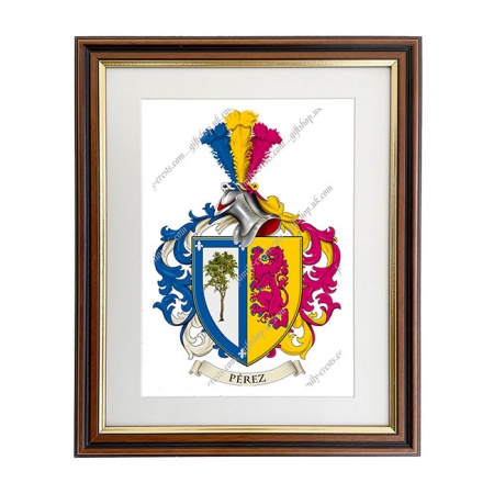Perez (Spain) Coat of Arms Framed Print