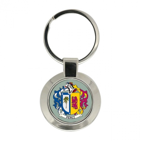 Pérez (Spain) Coat of Arms Key Ring