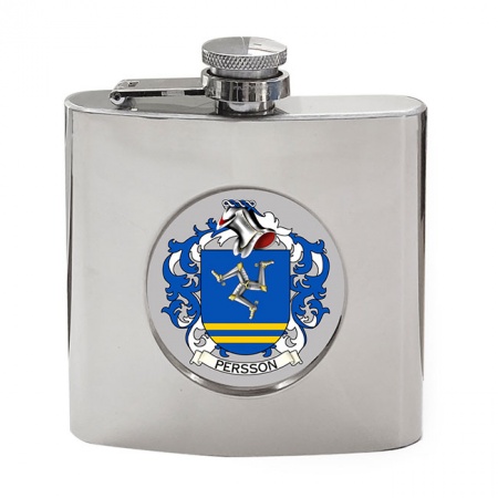 Persson (Sweden) Coat of Arms Hip Flask