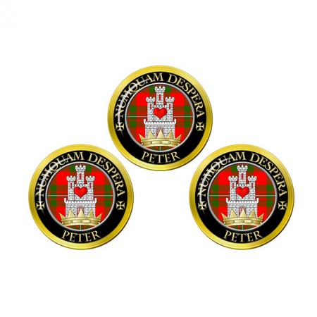 Peter Scottish Clan Crest Golf Ball Markers