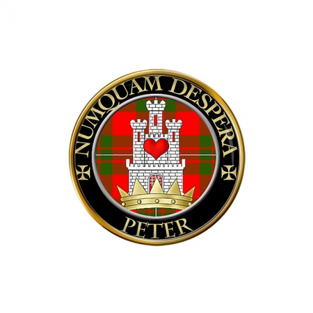 Peter Scottish Clan Crest Pin Badge
