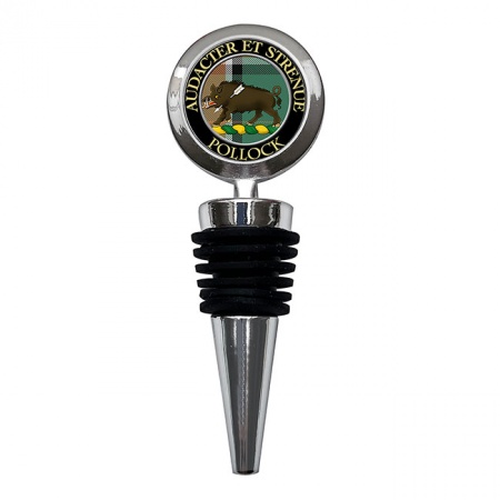 Pollock Scottish Clan Crest Bottle Stopper