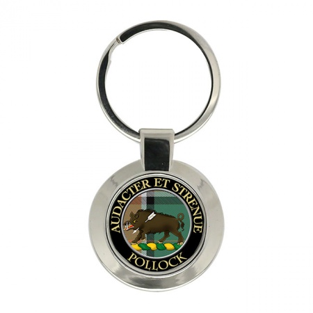 Pollock Scottish Clan Crest Key Ring