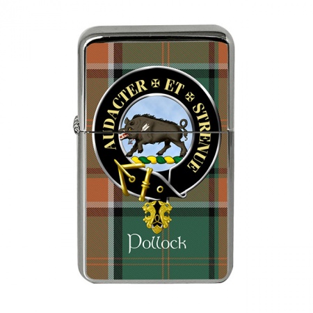 Pollock Scottish Clan Crest Flip Top Lighter