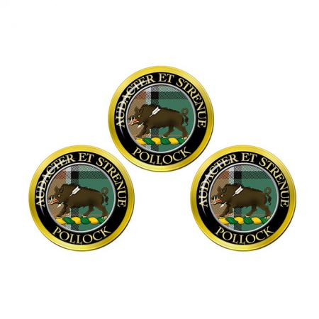 Pollock Scottish Clan Crest Golf Ball Markers