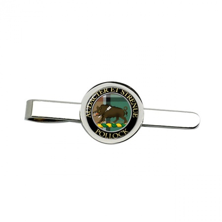 Pollock Scottish Clan Crest Tie Clip