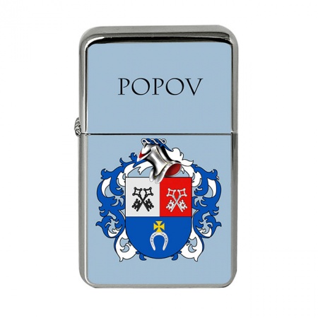 Popov (Russia) Coat of Arms Flip Top Lighter