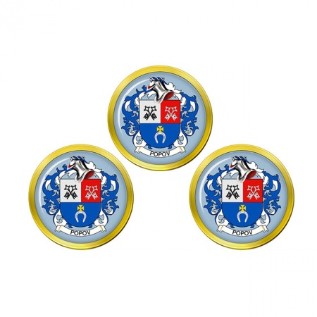 Popov (Russia) Coat of Arms Golf Ball Markers
