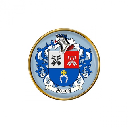 Popov (Russia) Coat of Arms Pin Badge