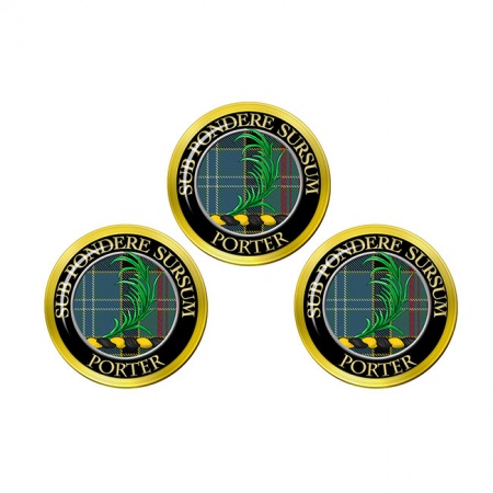 Porter Scottish Clan Crest Golf Ball Markers