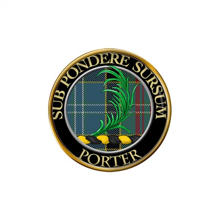 Porter Scottish Clan Crest Pin Badge