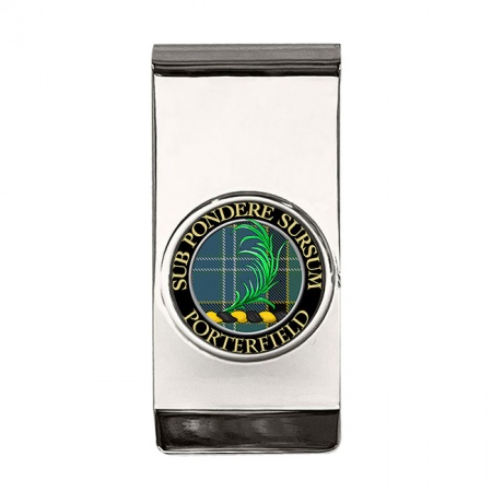 Porterfield Scottish Clan Crest Money Clip